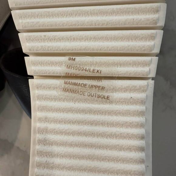 Mia Lexi Round Toe Platform Slide Chic Sandals Women's Size 9M Black Cushioned - Picture 8 of 10